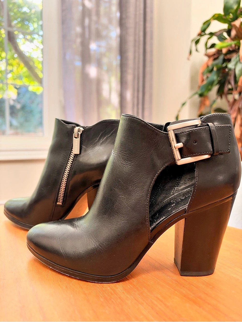 Michael Kors Ankle Bootie Black Buckle Boots